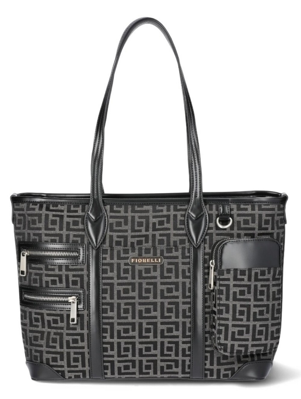 Fiorelli Women's Brooke Tote Bag, Black Geo Jacquard.   13